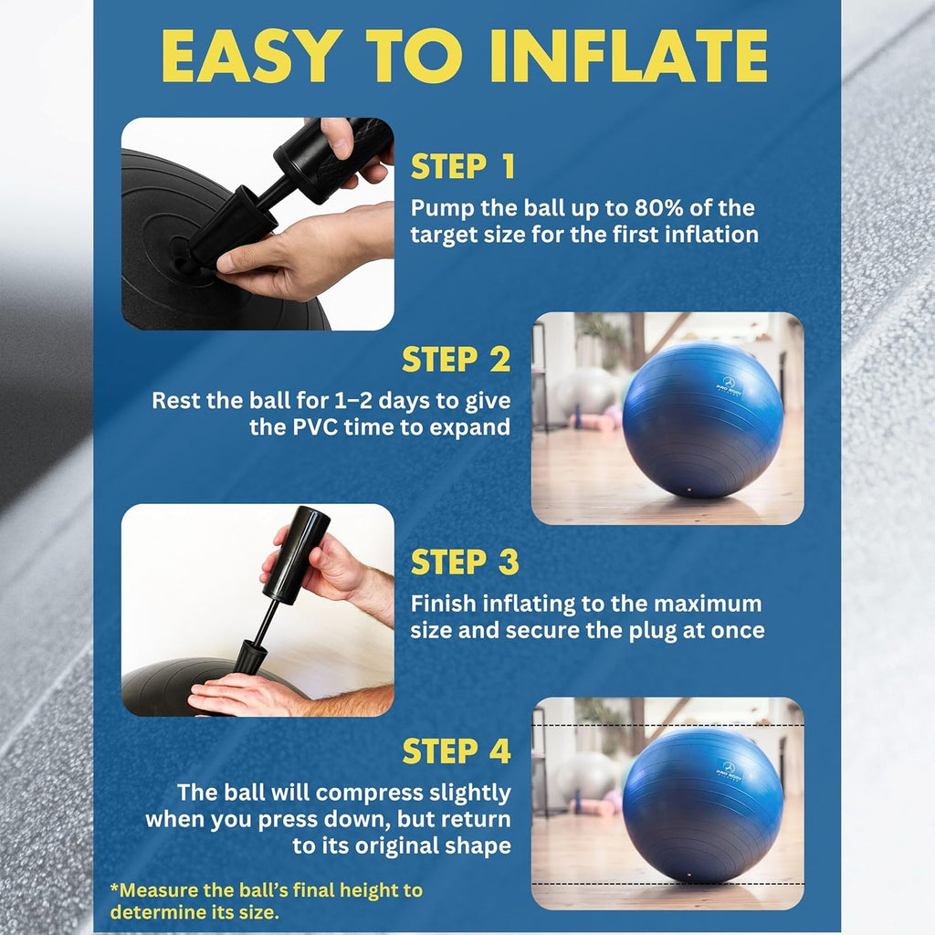 Pregnancy Ball - Yoga Ball for Pregnancy with Book, Prenatal, Labor & Postnatal Maternity Exercise